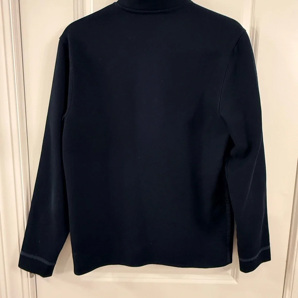 Massimo Dutti Dark Navy Zip-Up Sweater- Size Small